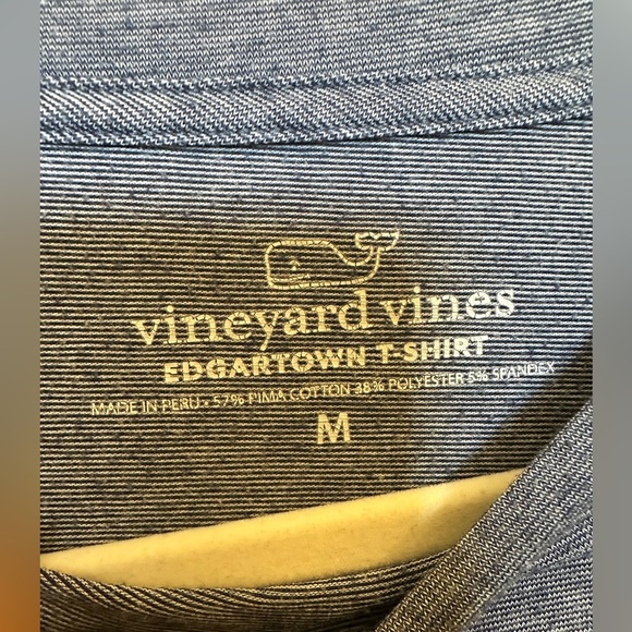Vineyard Vines Edgartown Tee Shirt Medium blue. - Picture 6 of 12